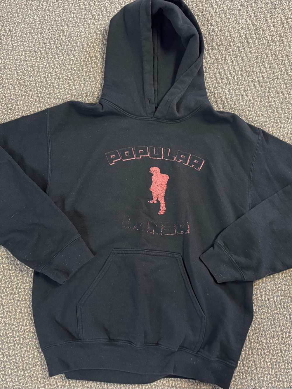 Rod Wave Popular Loner Black Graphic Hoodie Size S Gilden Heavy Blend